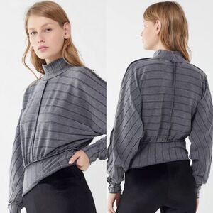 Urban outfitters gray washed mock neck long sleeve‎ top